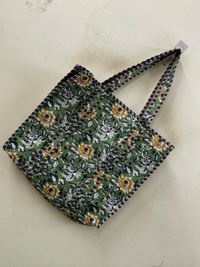 Quilted Cotton Everyday Tote Bag alternate view