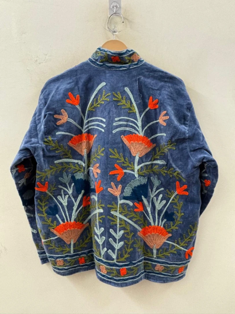 Bohemian Suzani Embroidered Jacket – Ethnic Statement Outerwear alternate view