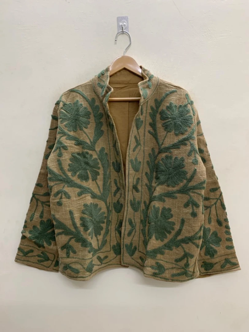 Women's Cotton TNT Suzani Jacket – Unique Handmade Embroidered Design