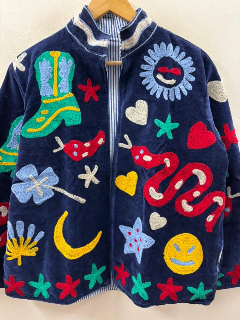 Boho Velvet Suzani Jacket view 6