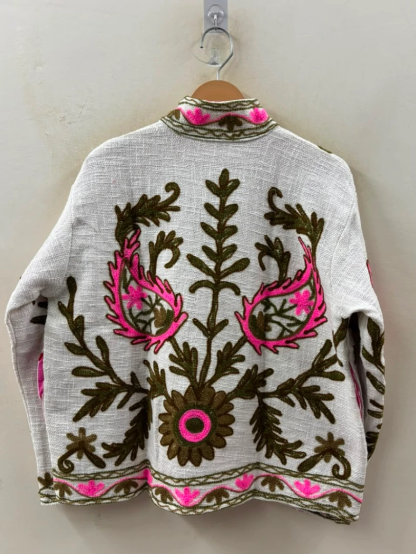 Women's Cotton TNT Suzani Embroidery Jacket view 4