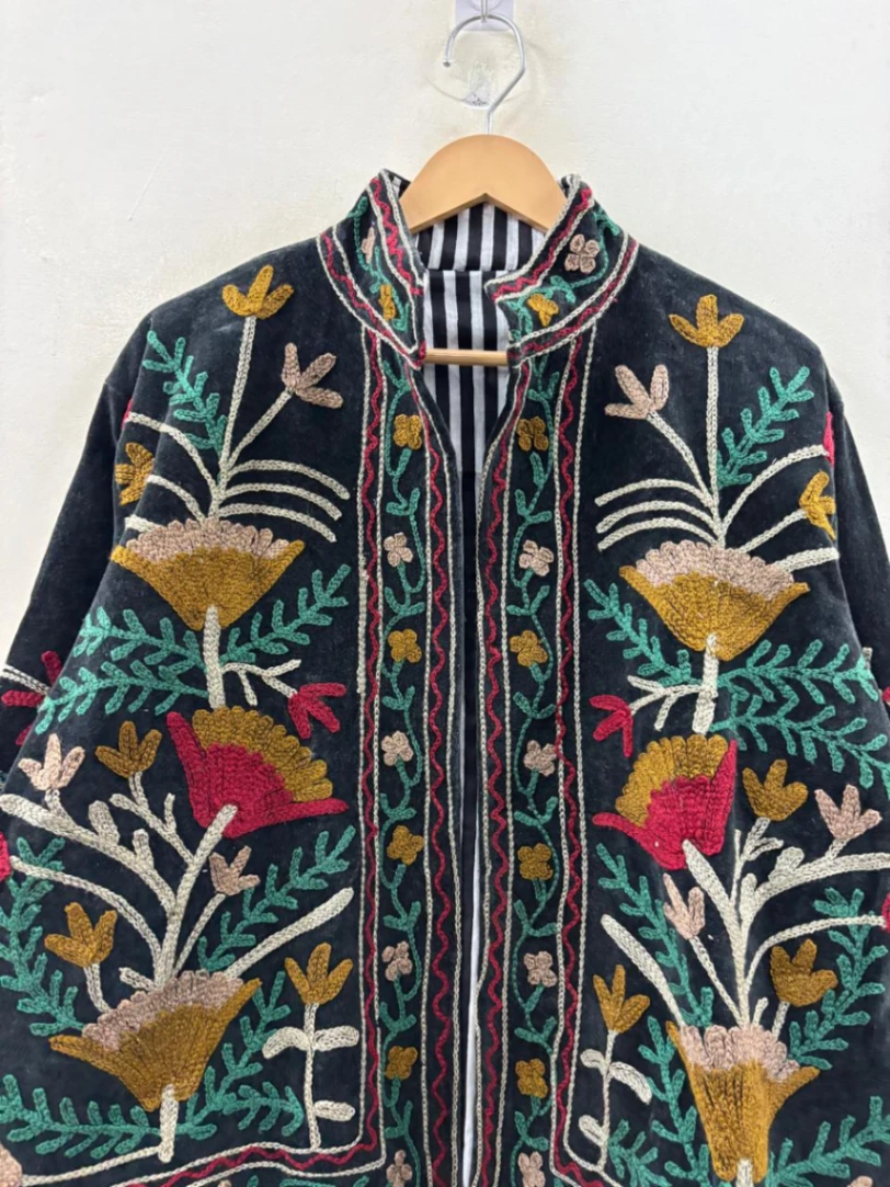 Floral Velvet Suzani Jacket view 4