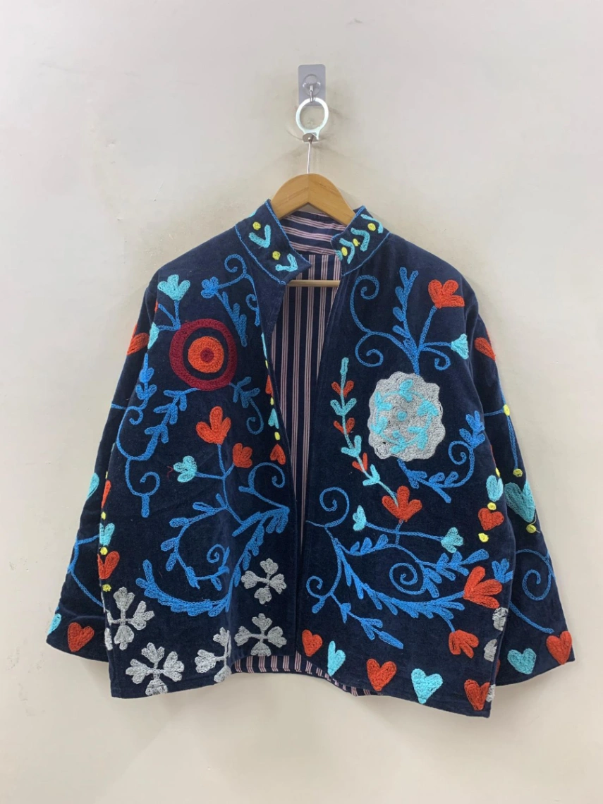 Handmade Embroidered Velvet Jacket alternate view