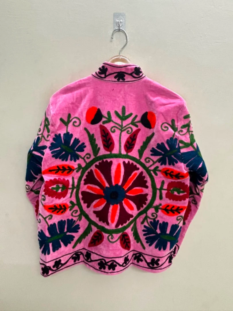 Bohemian Velvet Suzani Embroidery Jacket for Women alternate view