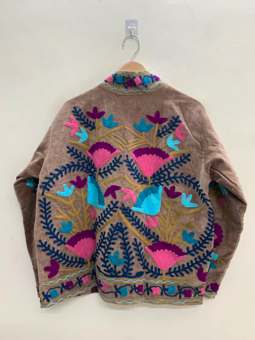 Traditional Suzani Velvet Coat view 3