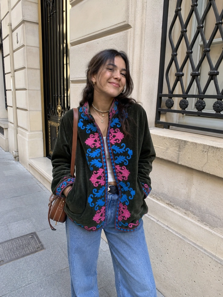 Handmade Velvet Suzani Jacket