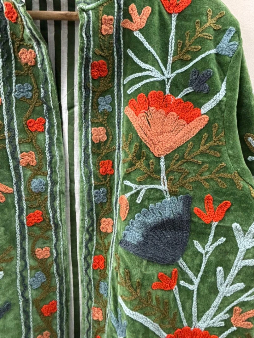 Vintage Velvet Suzani Jacket alternate view