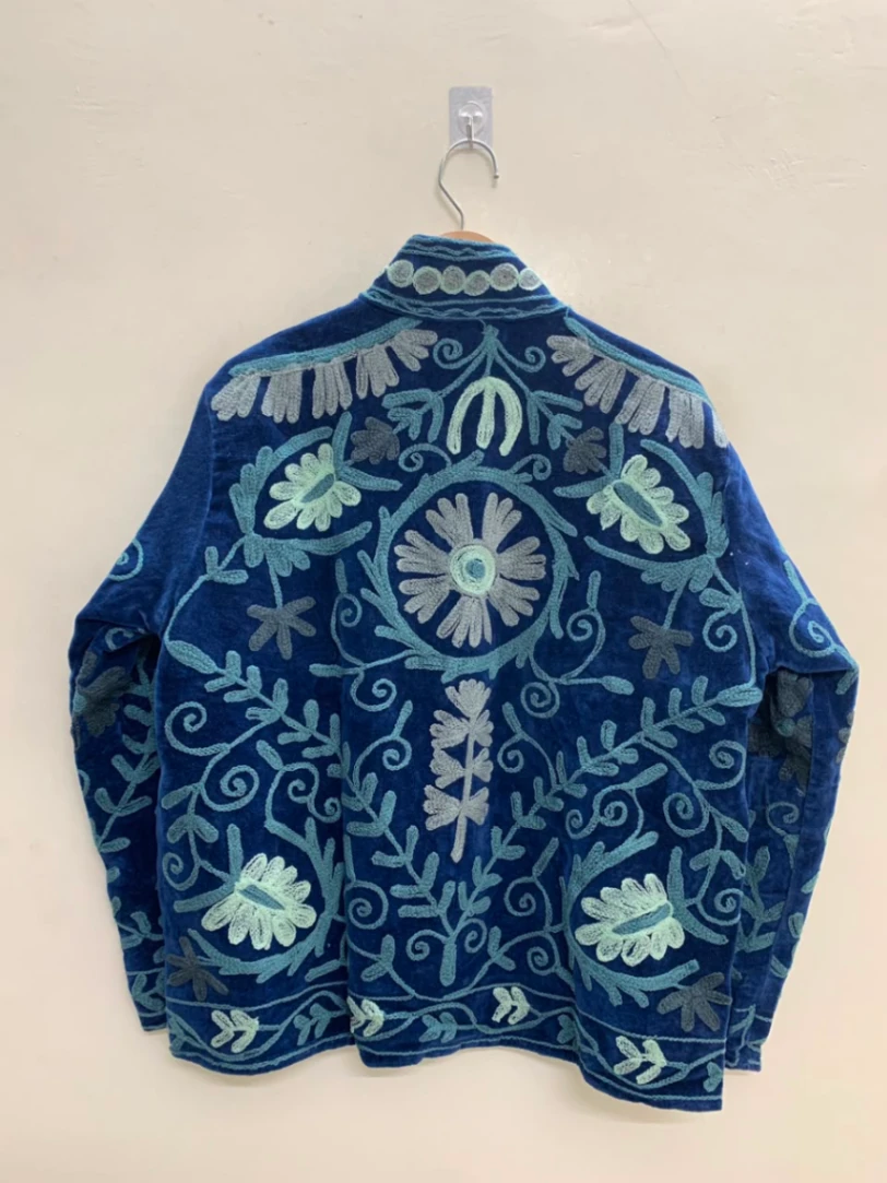 Artisan Embroidered Velvet Jacket view 4