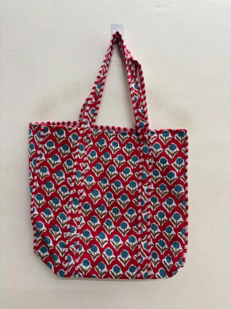 Women's Quilted Cotton Shoulder Bag view 3