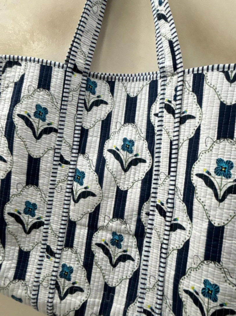 Reusable Cotton Grocery Tote Bag view 3
