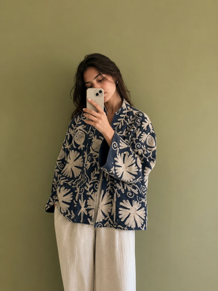 Bohemian Velvet Suzani Coat