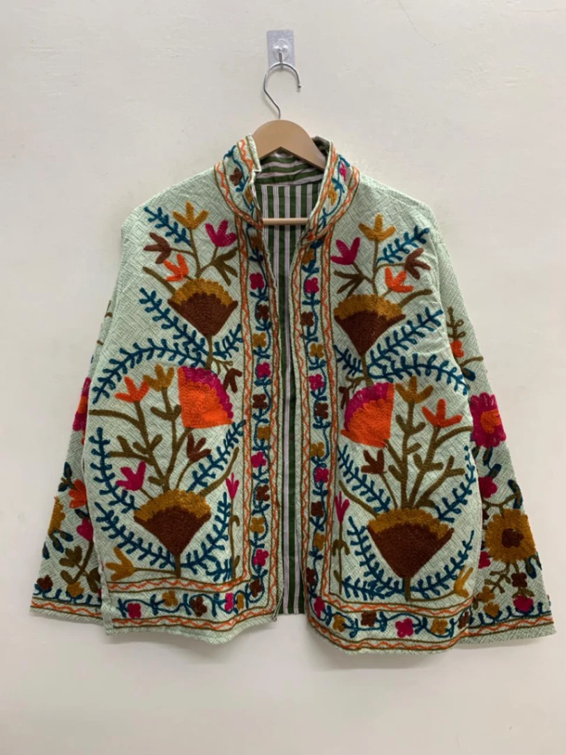 Premium Cotton Suzani Jacket – Traditional Embroidery Meets Modern Style