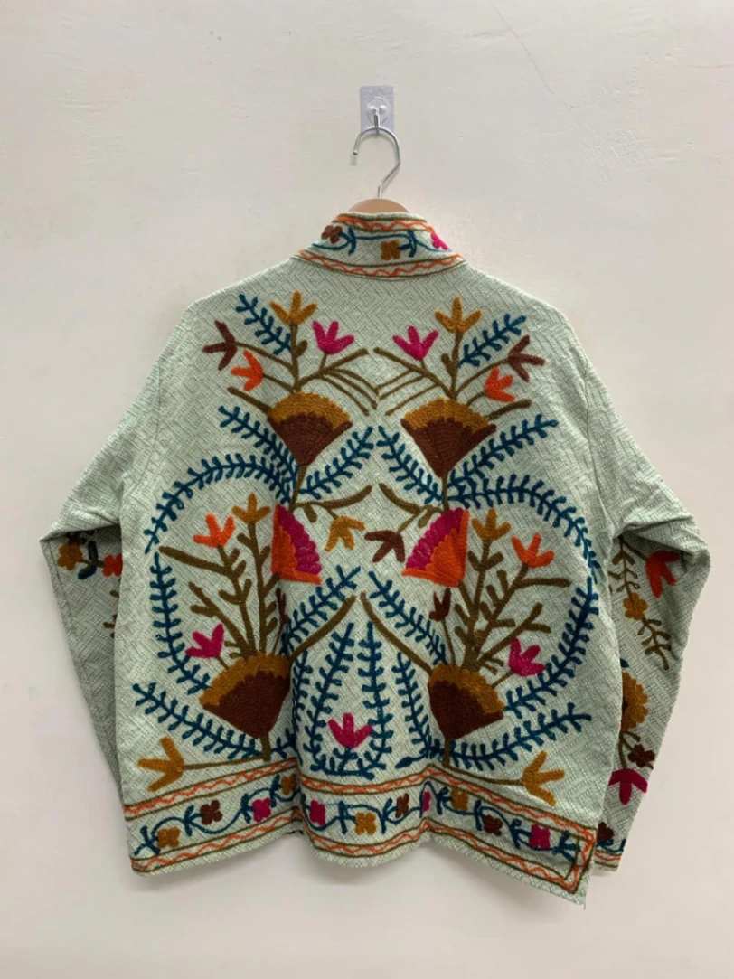 Premium Cotton Suzani Jacket – Traditional Embroidery Meets Modern Style view 4
