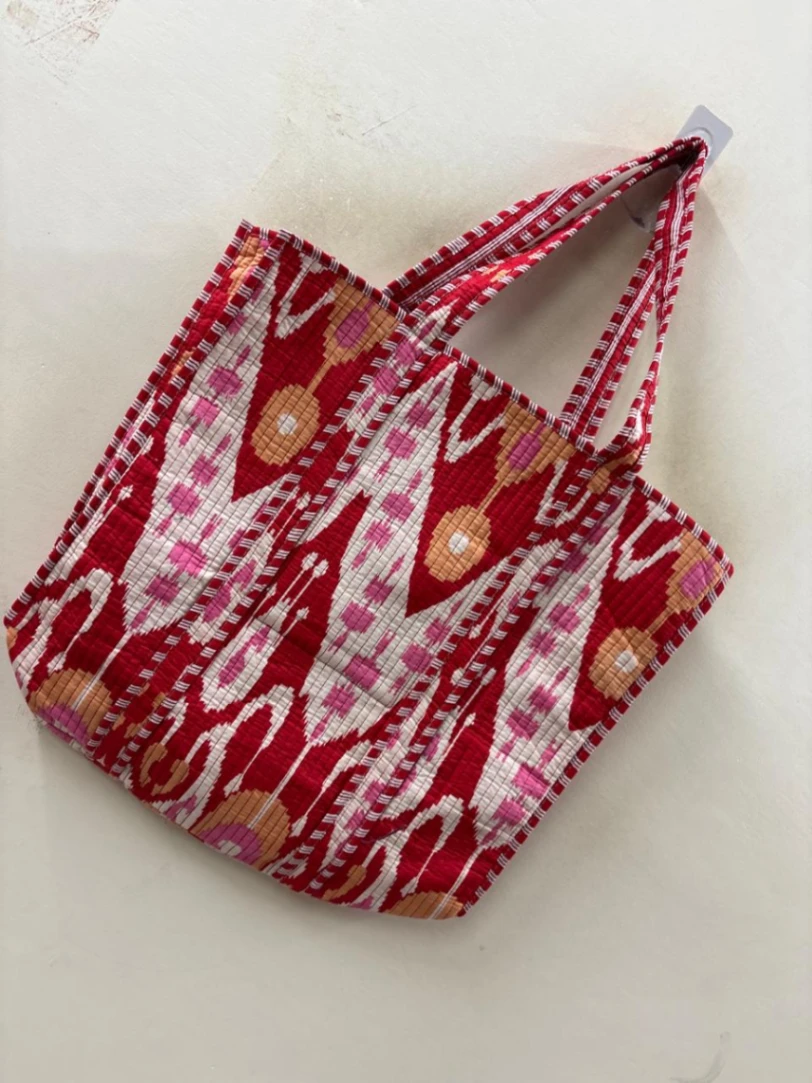 Eco-Friendly Quilted Cotton Shopping Tote Bag alternate view