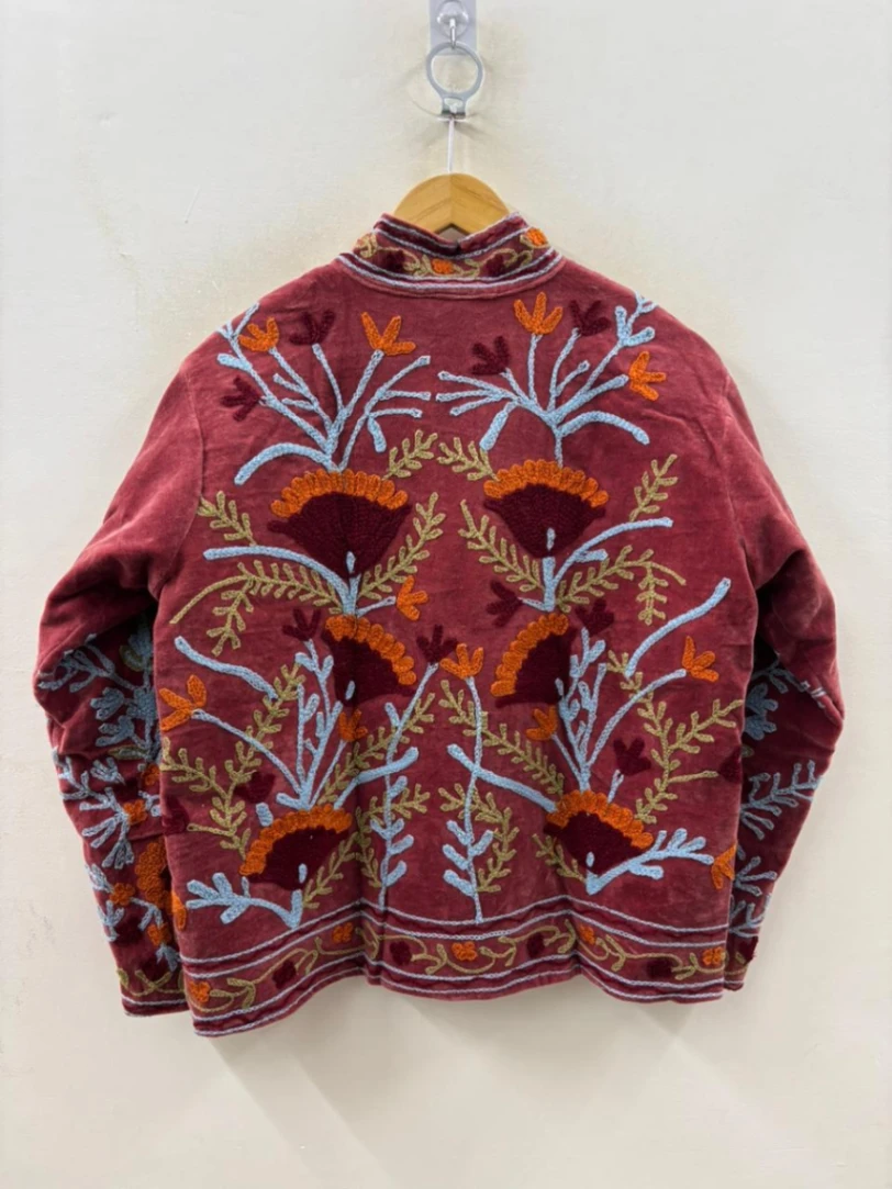 Women's Velvet Suzani Jacket view 3