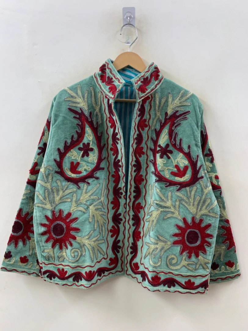 Vintage Inspired Velvet Suzani Jacket alternate view
