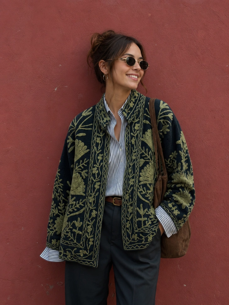 Cotton TNT Embroidery Suzani Jacket