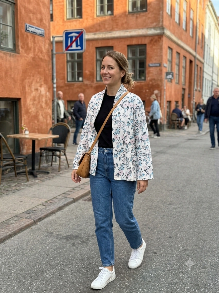 Elevate Your Outerwear: Styling White Floral Corduroy