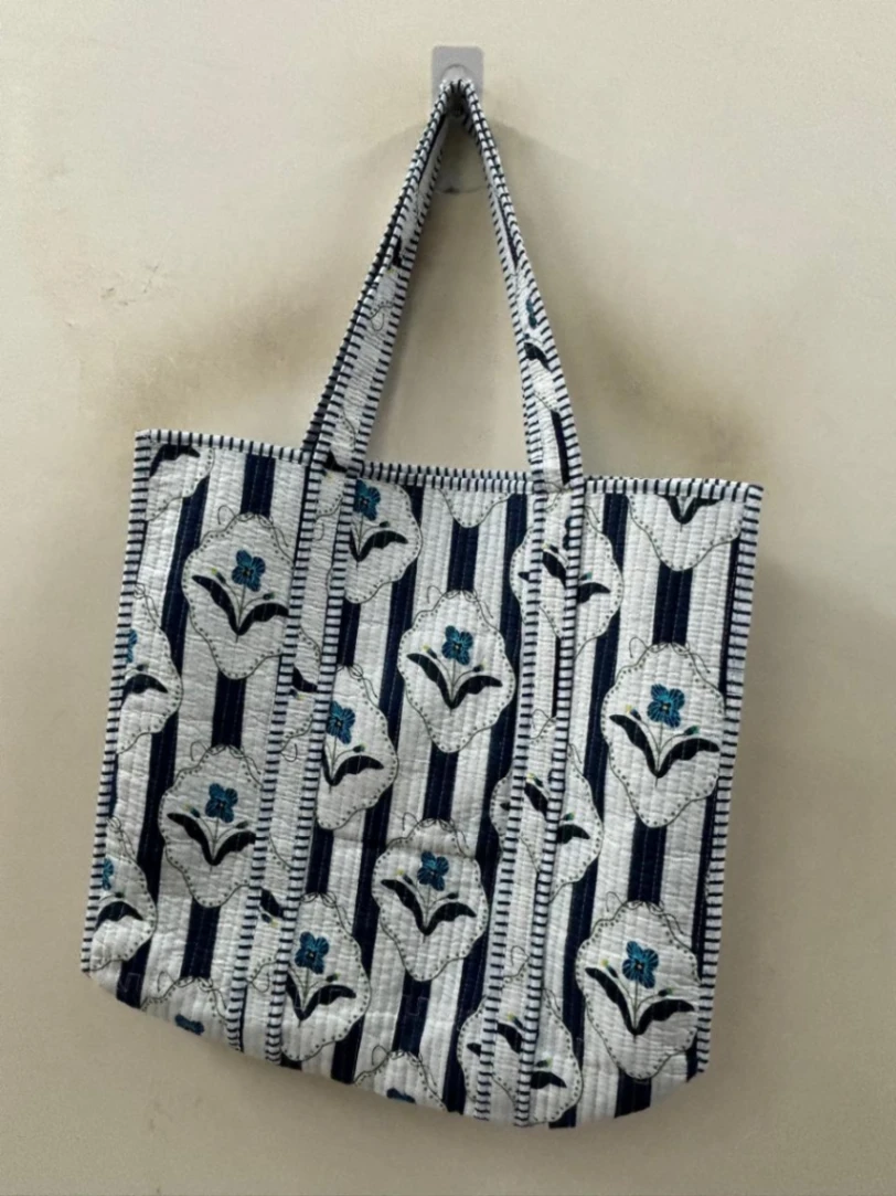 Reusable Cotton Grocery Tote Bag view 4