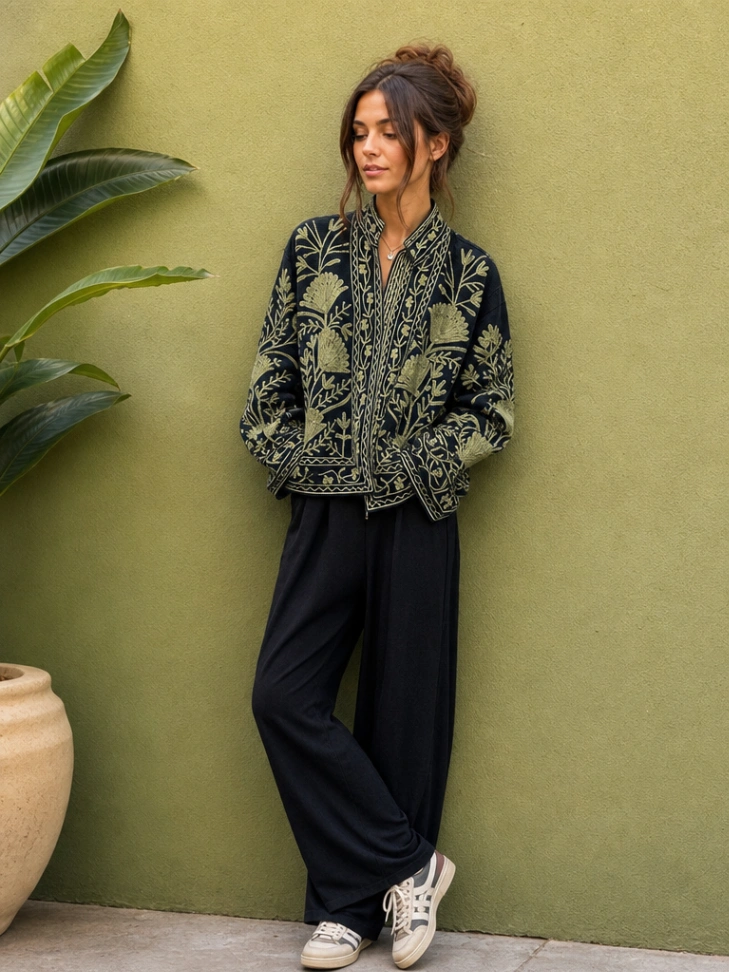Cotton TNT Embroidery Suzani Jacket alternate view