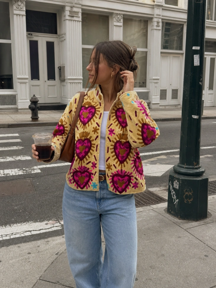 Boho Suzani Jacket – Handmade Vintage Embroidered Statement Jacket