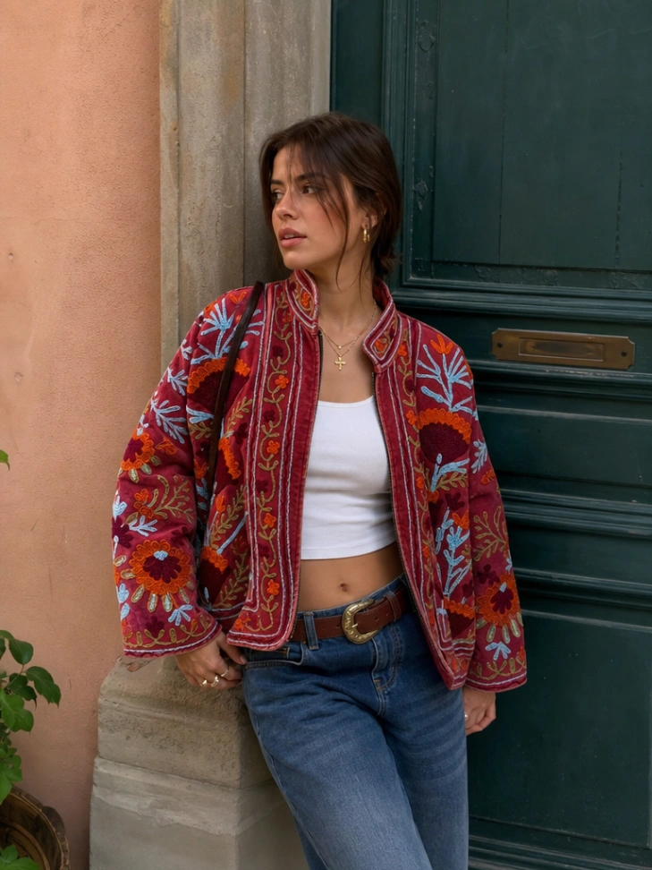 Women's Velvet Suzani Jacket