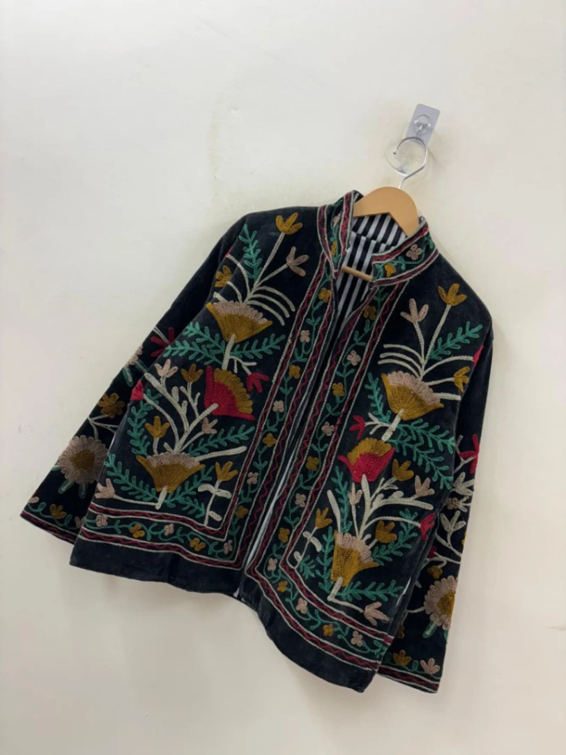 Floral Velvet Suzani Jacket alternate view
