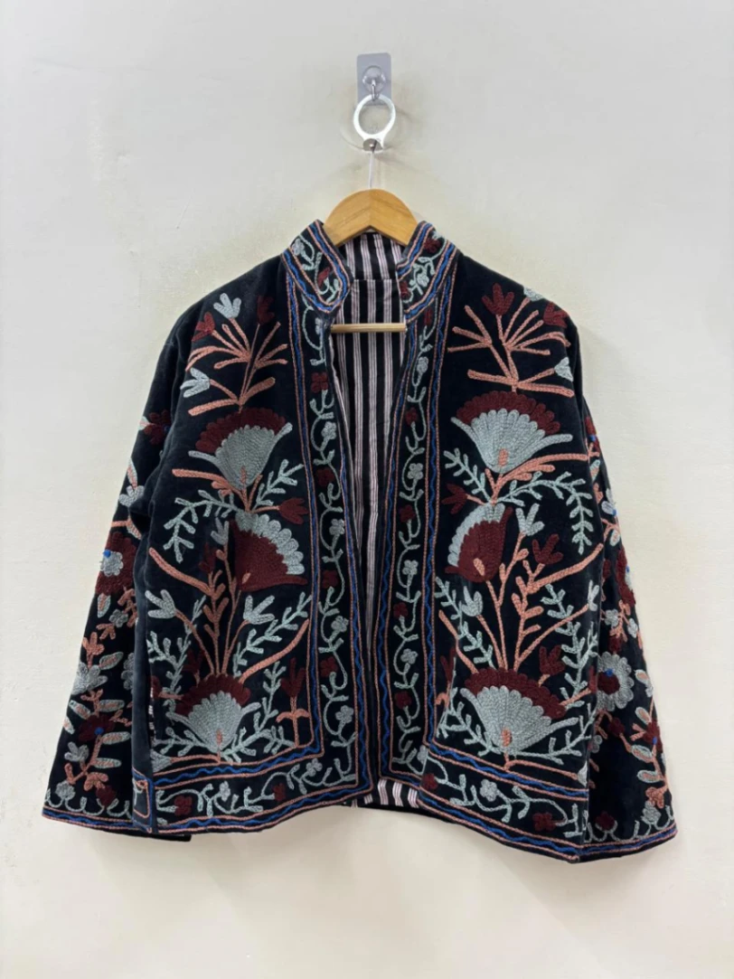 Artisan Velvet Suzani Jacket view 5