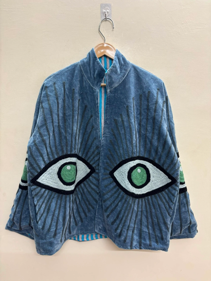 Statement Embroidered Velvet Jacket alternate view