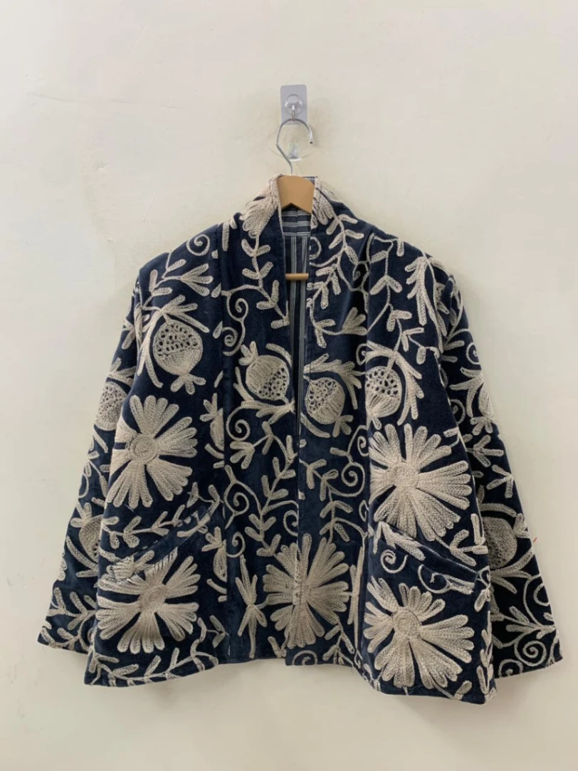 Bohemian Velvet Suzani Coat view 3