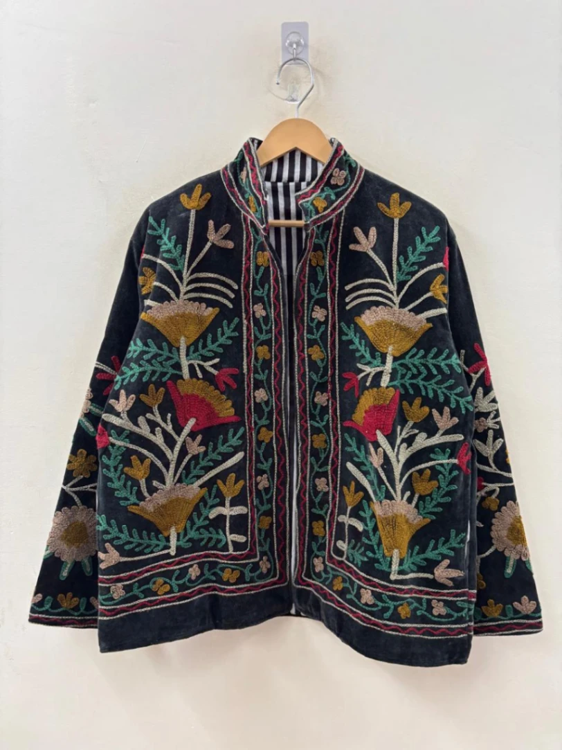Floral Velvet Suzani Jacket view 5