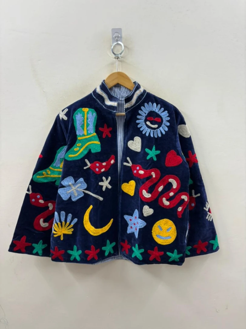 Boho Velvet Suzani Jacket view 5
