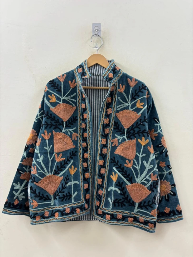 Embroidered Velvet Suzani Jacket view 5