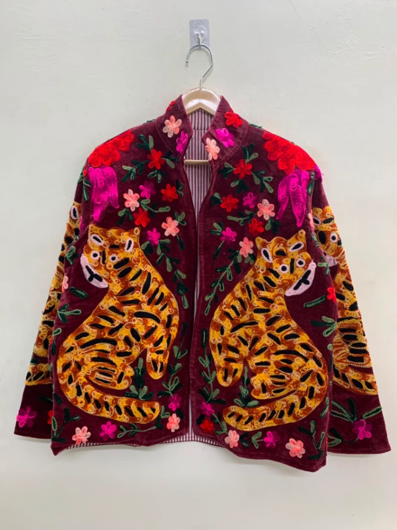 Handmade Women's Velvet Jacket alternate view