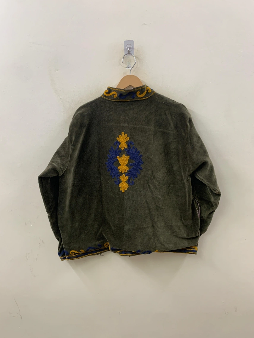Boho Chic Velvet Suzani Coat alternate view