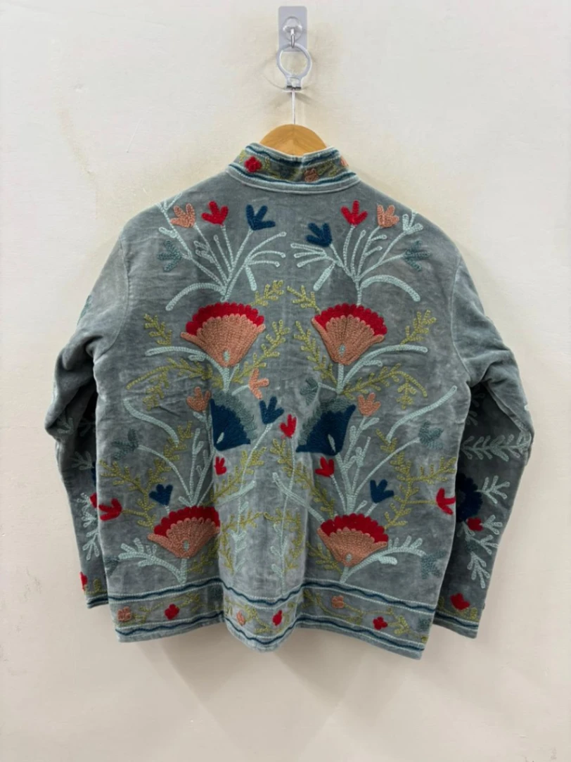 Elegant Velvet Suzani Jacket view 4