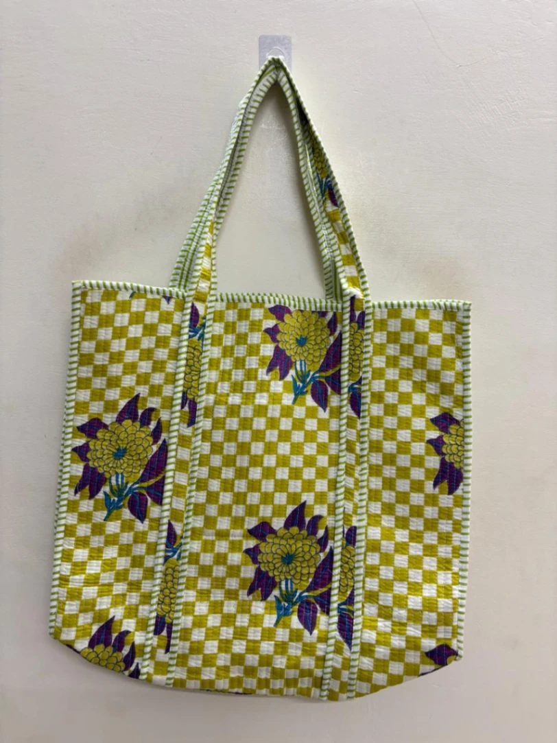 Handmade Quilted Cotton Shopping Bag view 4