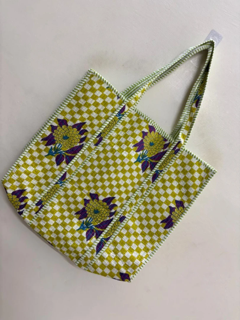 Handmade Quilted Cotton Shopping Bag alternate view