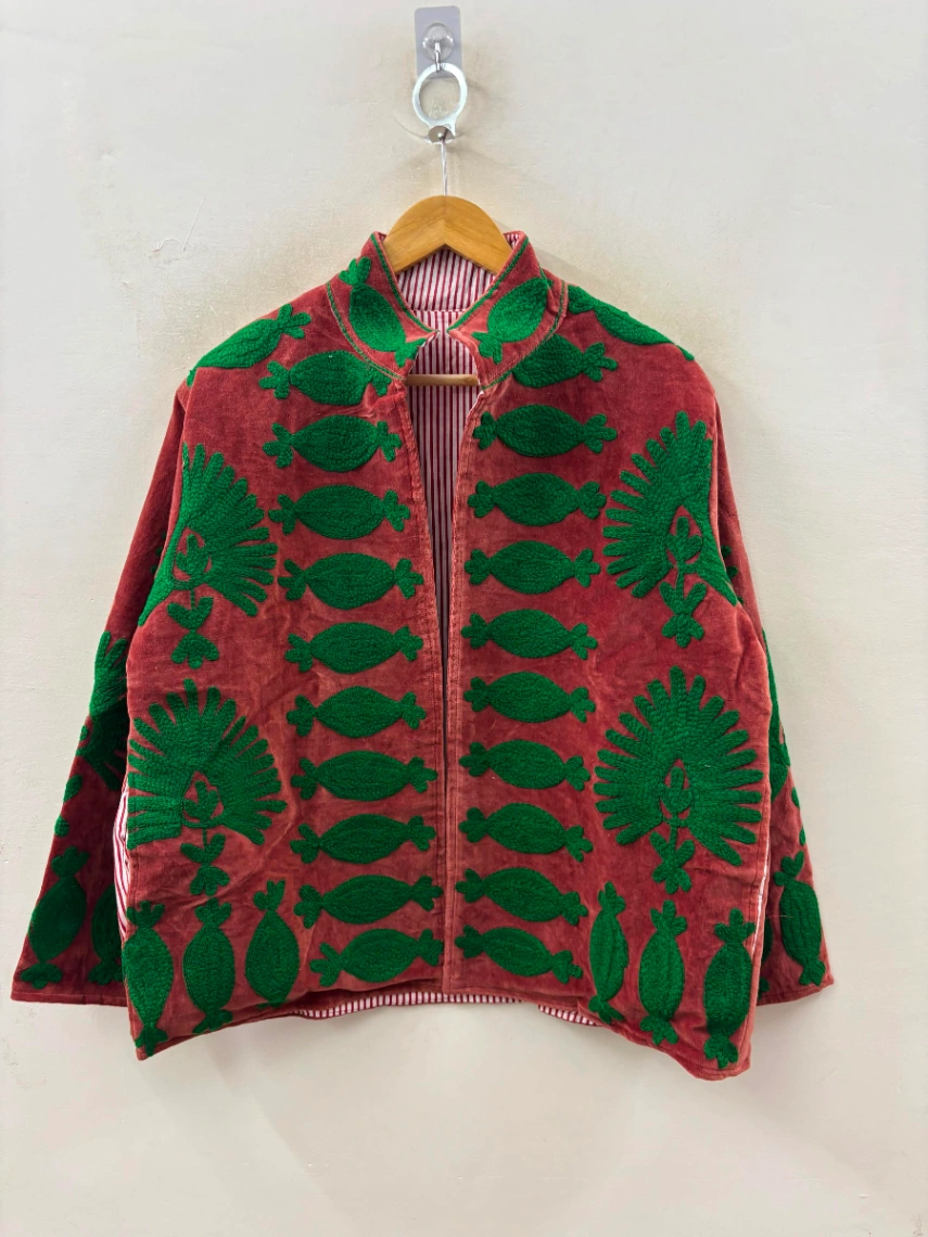 Classic Velvet Suzani Jacket alternate view