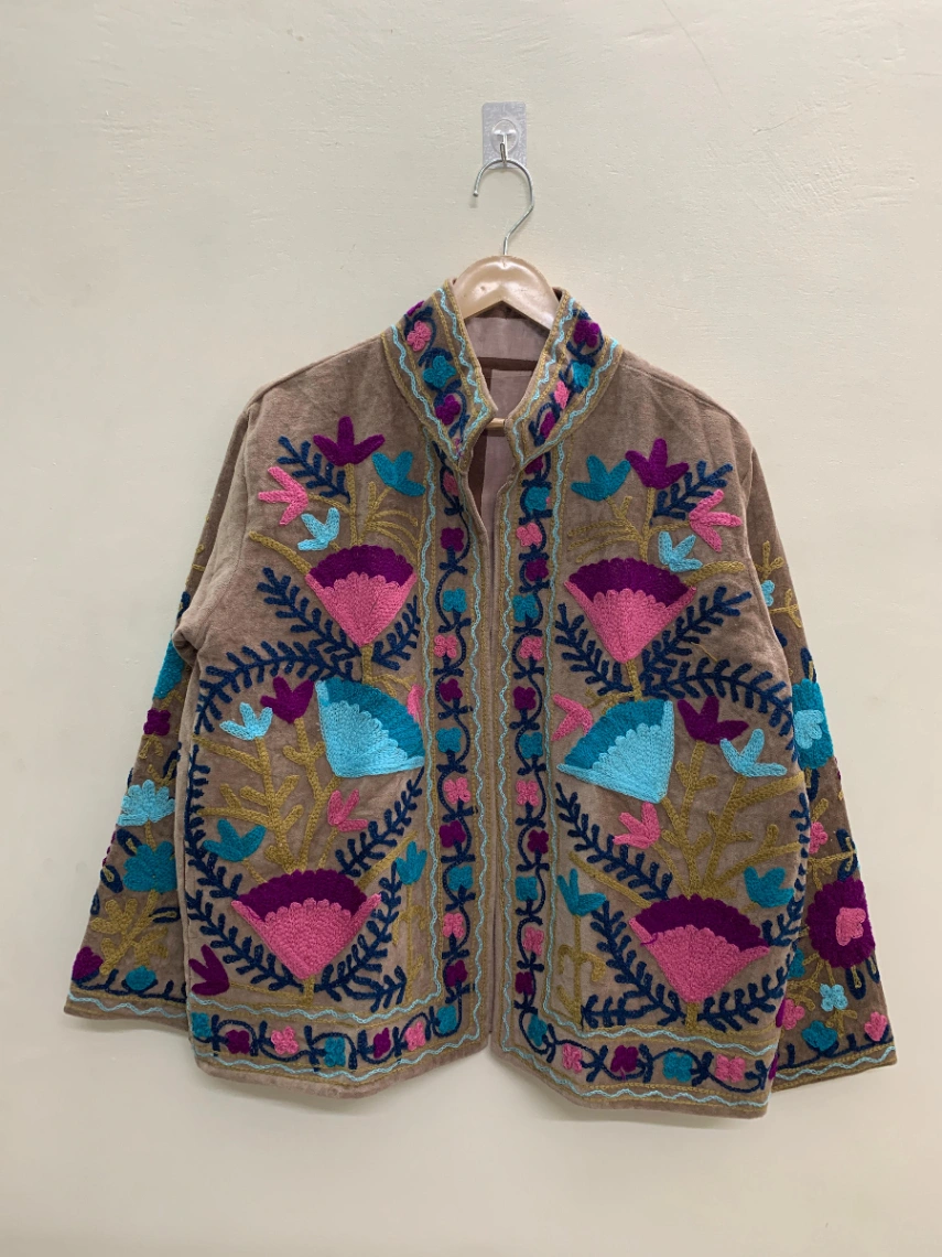 Traditional Suzani Velvet Coat alternate view