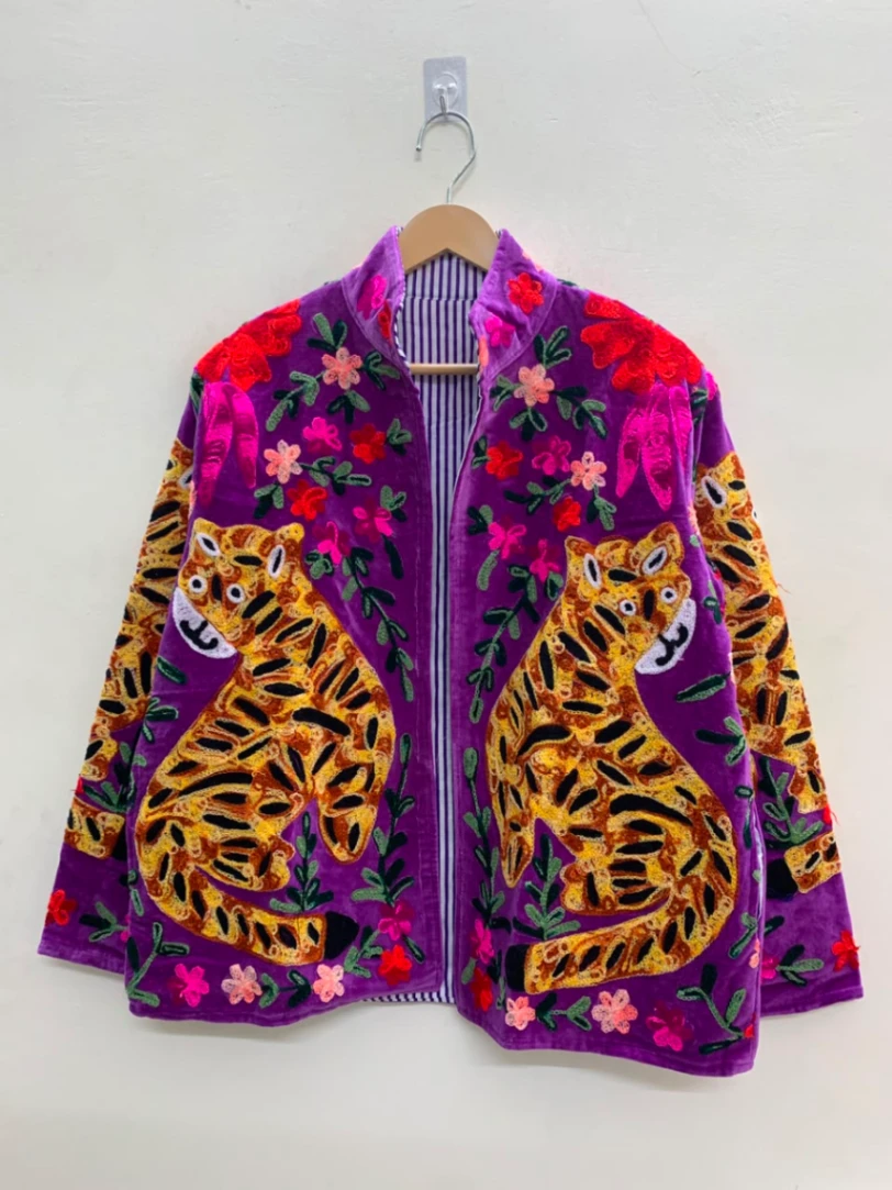Artistic Velvet Suzani Jacket alternate view
