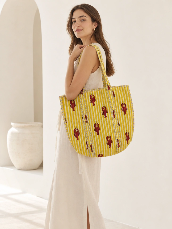 Premium Cotton Tote Bag for Women with Tiger Design