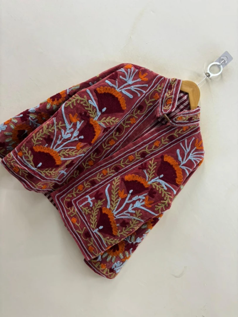Women's Velvet Suzani Jacket view 4