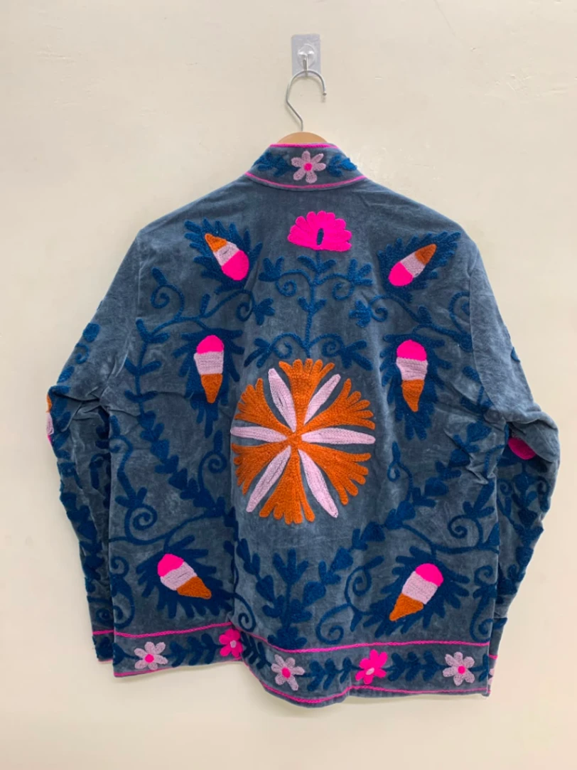 Festival Style Velvet Suzani Jacket view 3