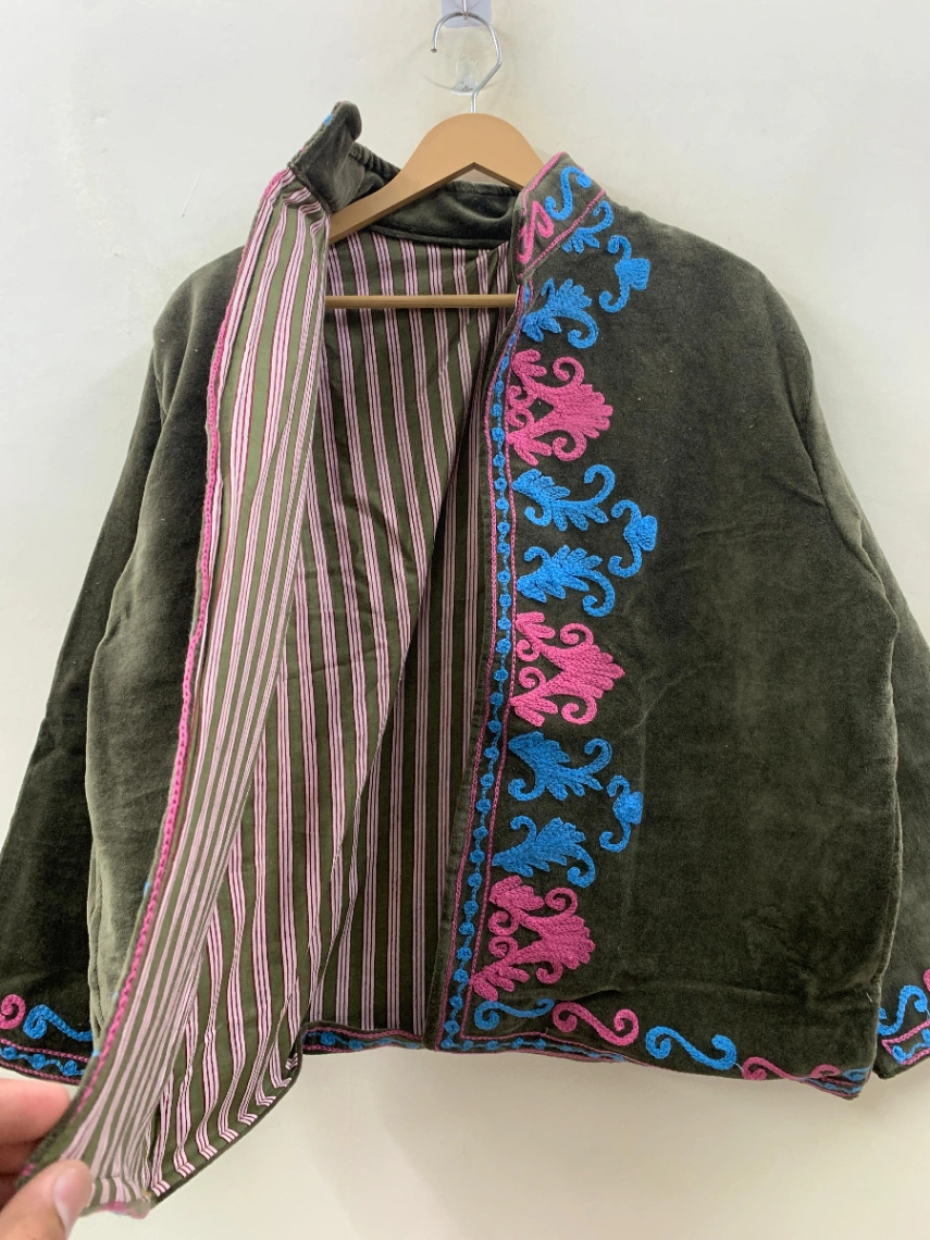 Handmade Velvet Suzani Jacket view 3