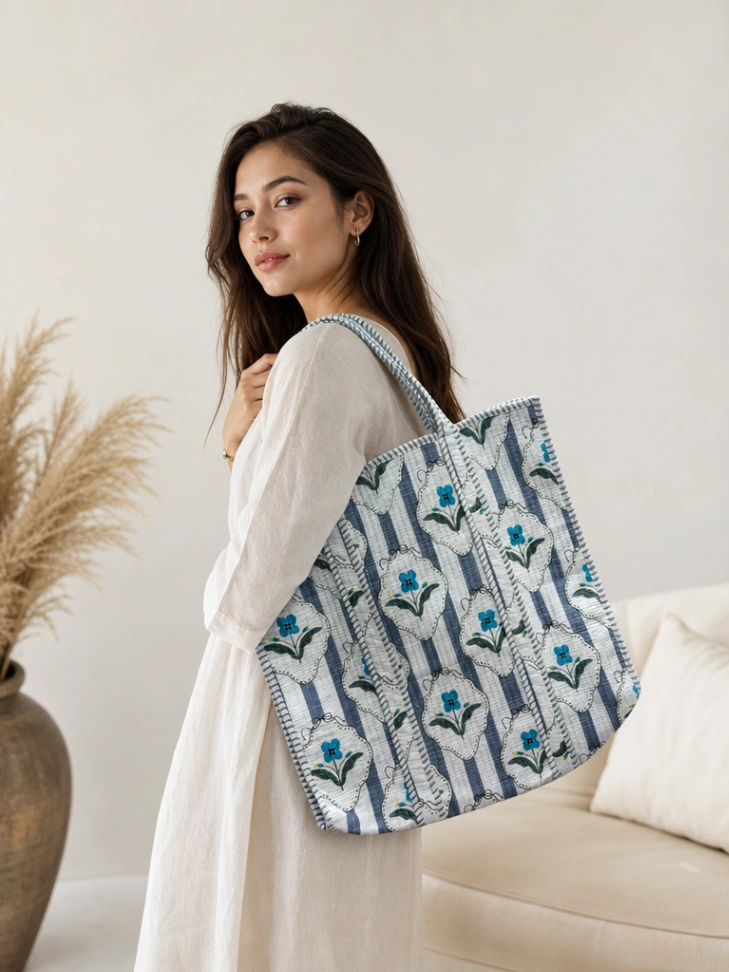 Reusable Cotton Grocery Tote Bag