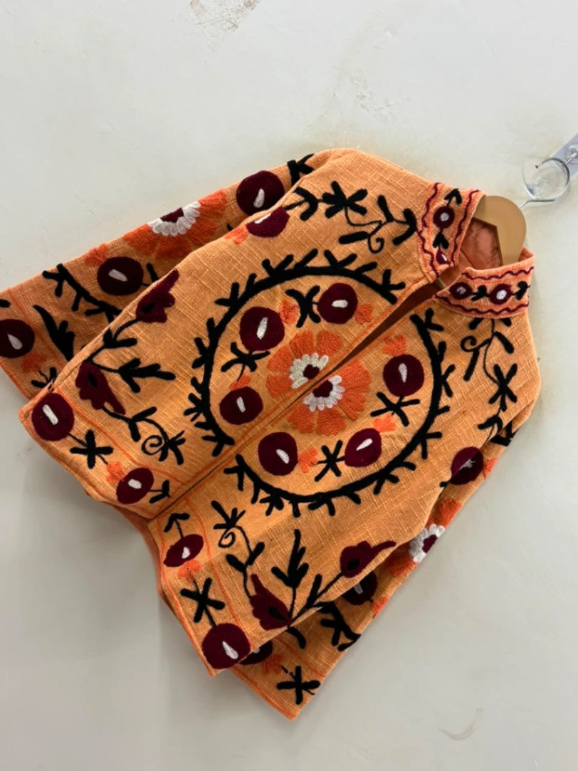 Handmade Cotton TNT Suzani Embroidered Jacket alternate view