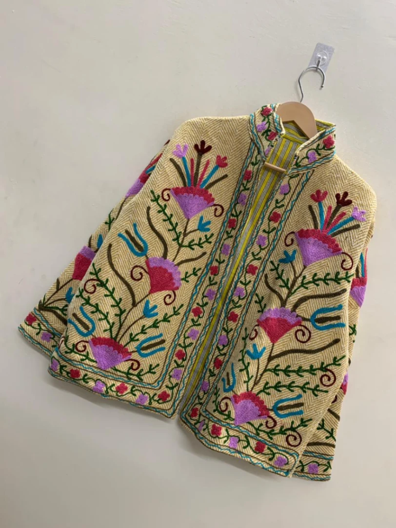 Artisan Cotton Suzani Jacket – Boho Chic Embroidered Layer alternate view