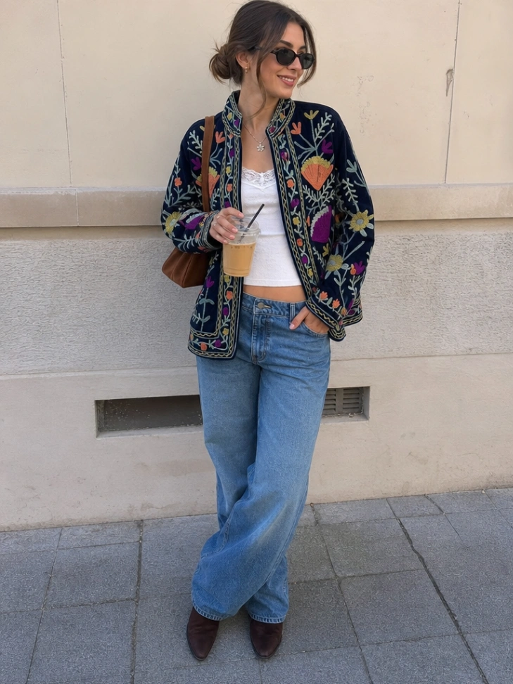 Vintage HandmadeBoho Fashion Jacket