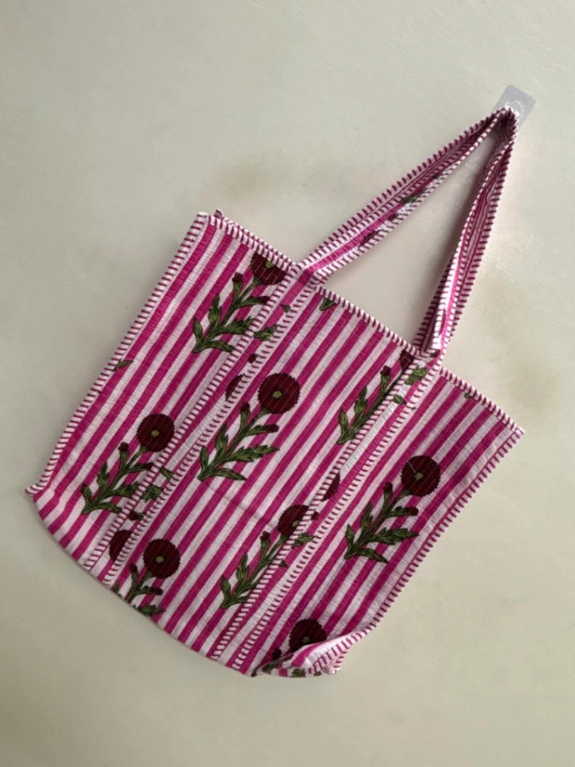 Boho-Inspired Cotton Tote Bag alternate view